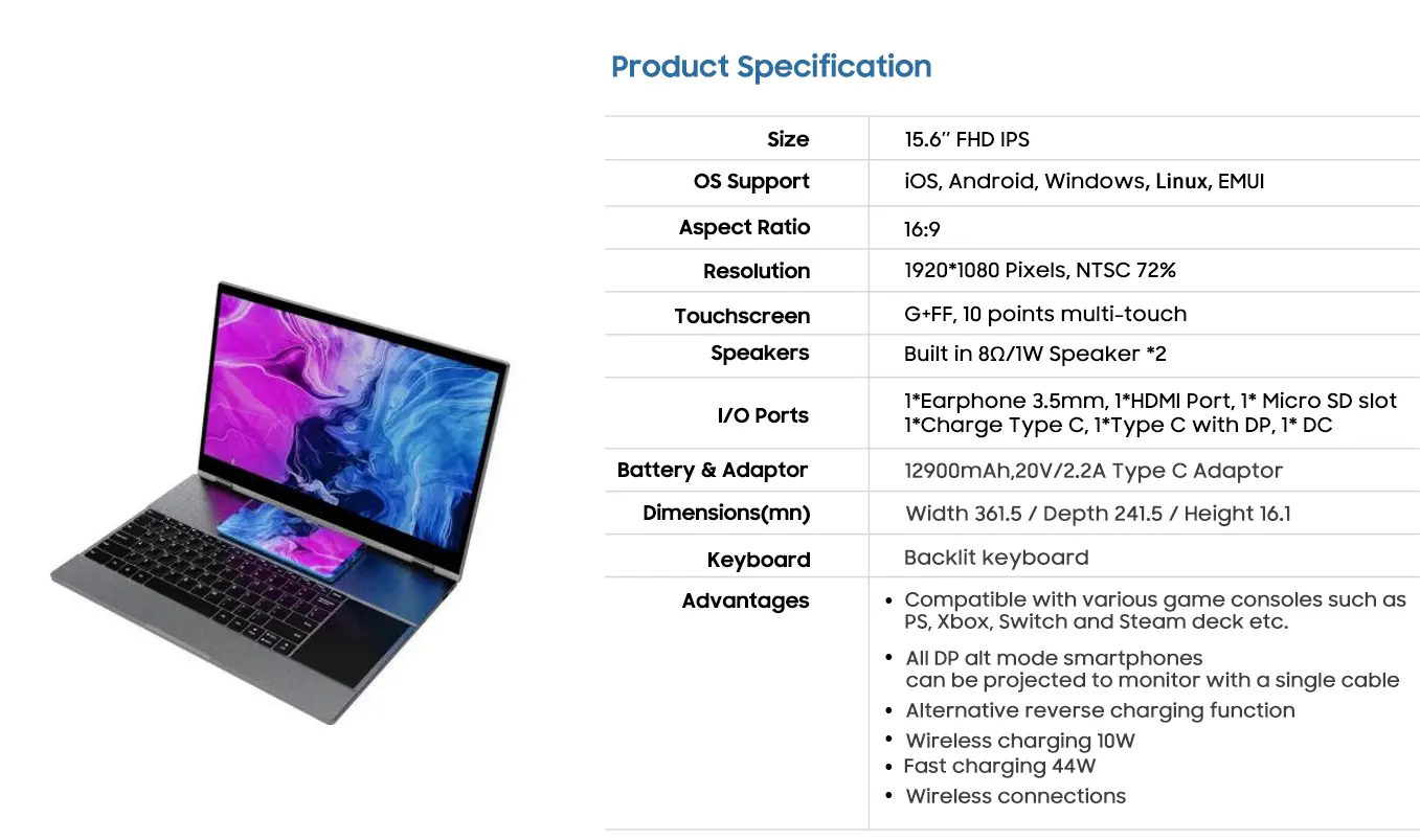 Ultimate 360 wireless phonebook portable monitor specifications